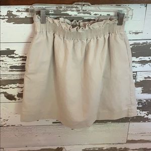 J crew khaki paper bag skirt